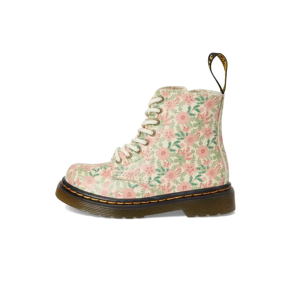 DR. MARTENS GIRLS 1460 PASCAL (TODDLER) FASHION BOOT,CLOUD CREAM FLORAL PRINT, 9